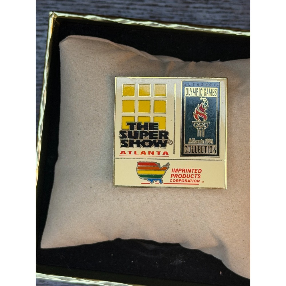 Vintage 1996 Atlanta Olympic Games The Super Show Lapel Pin Imprinted Products